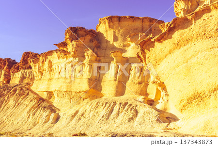 Rock formations Bolnuevo, Spain 137343873