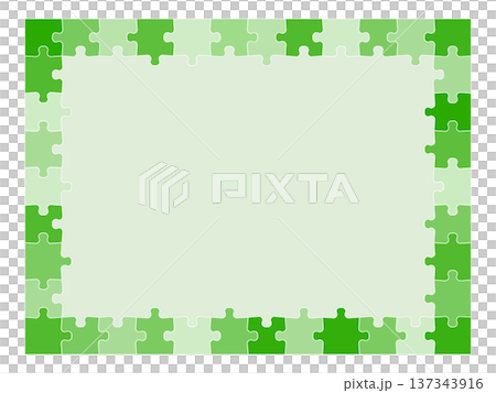 Simple jigsaw puzzle frame Simple jigsaw puzzle frame 137343916