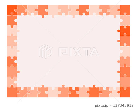 シンプルなジグソーパズルのフレーム 137343918