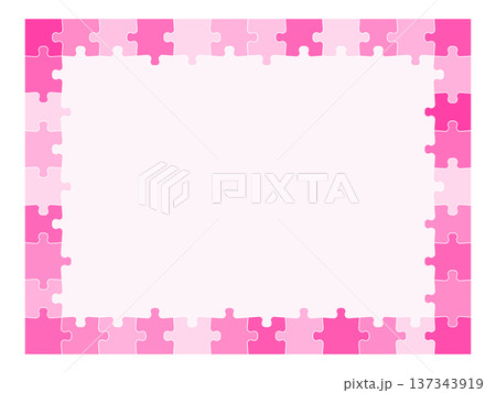 シンプルなジグソーパズルのフレーム シンプルなジグソーパズルのフレーム 137343919