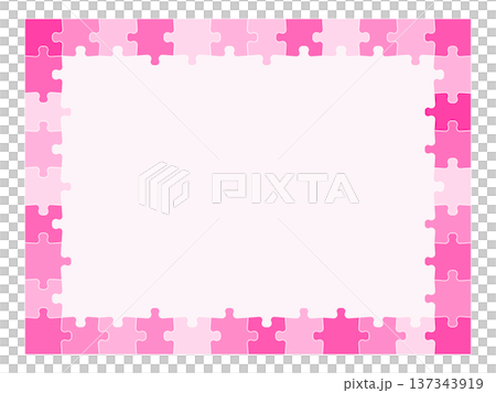 シンプルなジグソーパズルのフレーム シンプルなジグソーパズルのフレーム 137343919