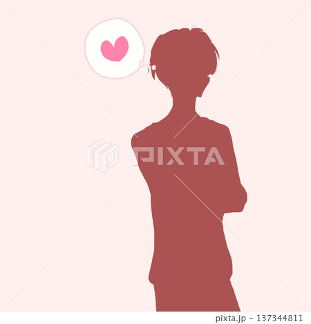 恋する男性　腕組み 137344811