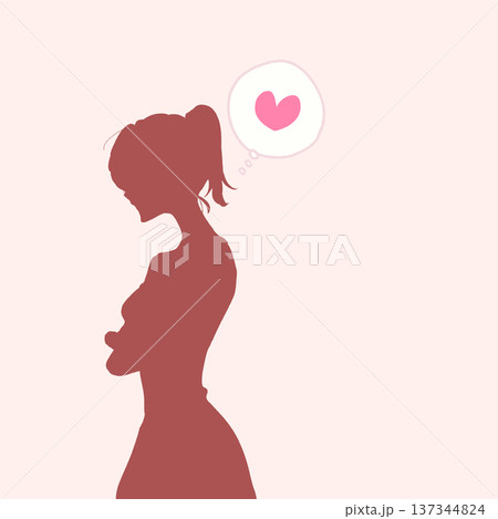恋する女性　腕組み 137344824