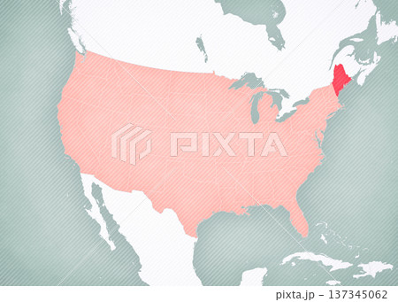 Map of United States of America - Maine 137345062