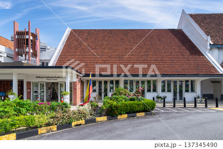 St Mary's Cathedral and Visitor Centre exterior on a sunny day in Kuala Lumpur, Malaysia 137345490