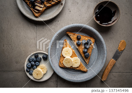 Peanut butter toast Peanut butter toast 137345496