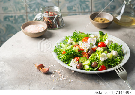Classic vegetable salad Classic vegetable salad 137345498