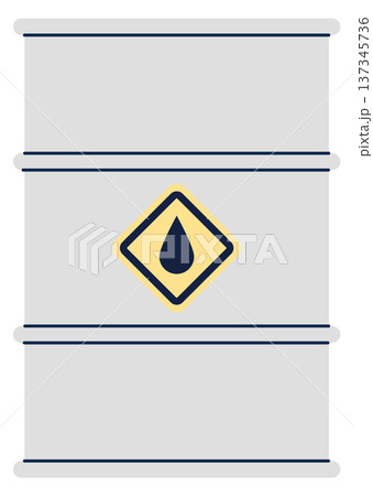 Oil barrel color icon. Chemical fuel container 137345736