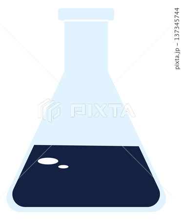 Chemical glass flask color icon. Science symbol Chemical glass flask color icon. Science symbol 137345744