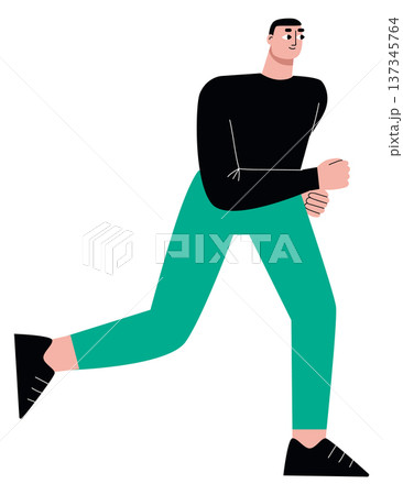 Man running. Sport exercise. Healthy lifestyle concept 137345764