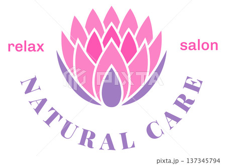 Natural care emblem. Spa relax salon logo 137345794