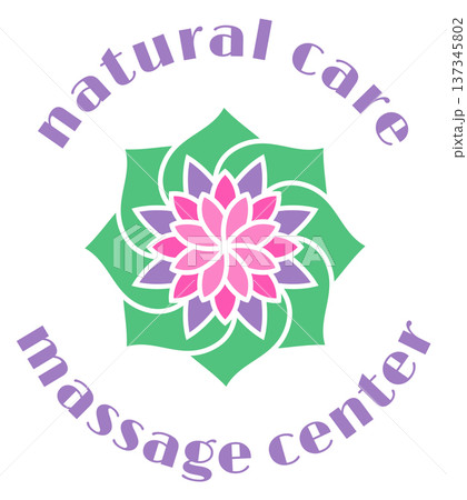 Massage center natural care logo. Salon label Massage center natural care logo. Salon label 137345802