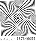 3D Illusion. Whirl Movement. Abstract Op Art Design. 137346055