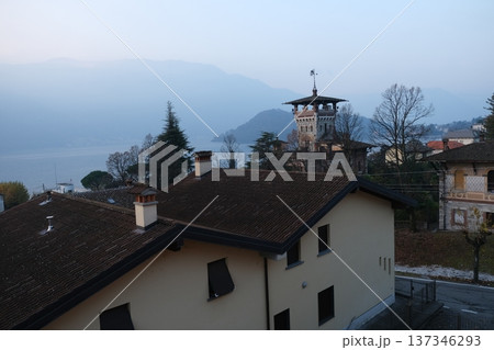 Epic Como lake view in November 137346293