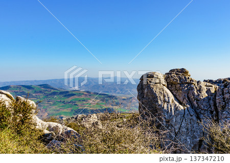 Mountain landscape Torcal de Antequera, Spain Mountain landscape Torcal de Antequera, Spain 137347210