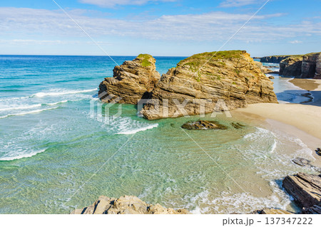 Cathedral Beach in Galicia Spain. Cathedral Beach in Galicia Spain. 137347222