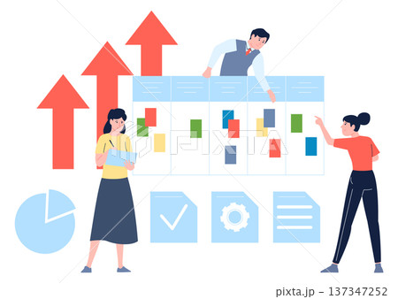 Work project task board organization color concept Work project task board organization color concept 137347252