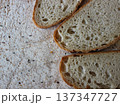 Gluten free nutrition and bread alternative. Yeast-free bread on a dietary flatbread with flax and sesame seeds 137347727