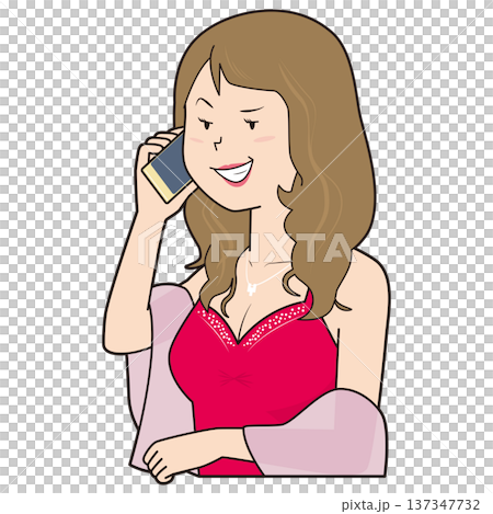 電話那頭，女主人咧嘴笑著 137347732