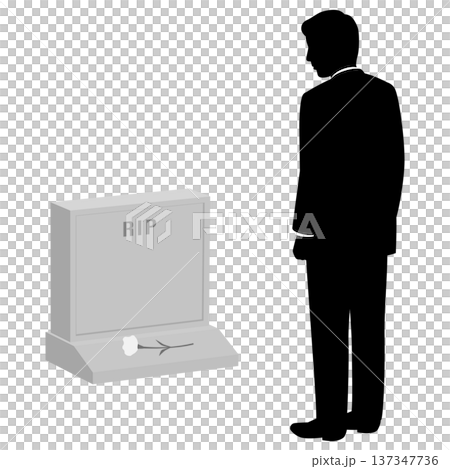 站在墓碑前的人 137347736