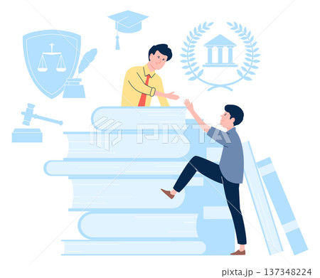 Certified lawyer help. Paralegal career training concept 137348224