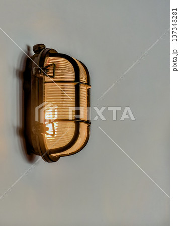 Industrial Style Wall Lamp With Vintage Filament Bulb Casting Gentle Glow 137348281