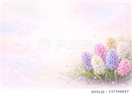 フレーム素材 花 ヒヤシンス フレーム素材 花 ヒヤシンス 137348647