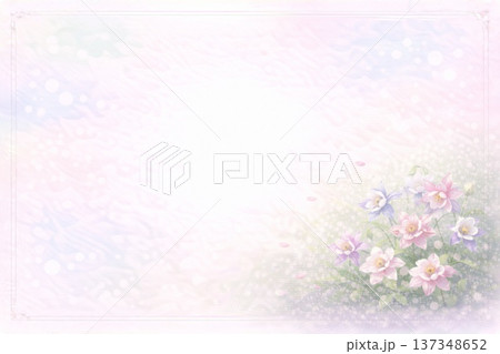 フレーム素材 花 オダマキ フレーム素材 花 オダマキ 137348652