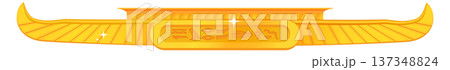 Golden game menu element in ancient egyptian style 137348824