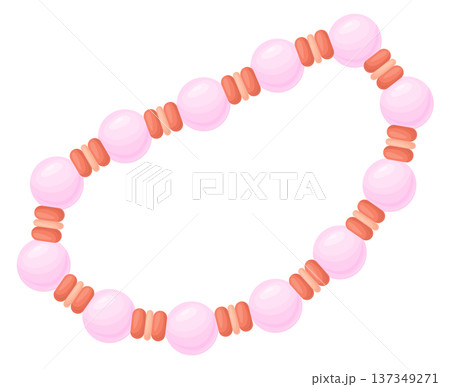 Fashion bead bracelet. Pink girl style jewelry 137349271