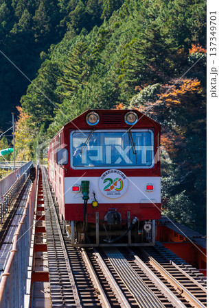 秋の大井川鐵道井川線　奥大井湖上駅 137349701