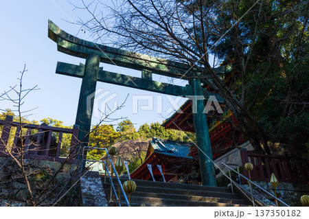 秋の静岡県静岡市 久能山東照宮 秋の静岡県静岡市 久能山東照宮 137350182