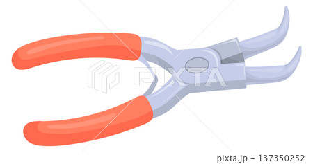 Bent nose pliers. Hand craft tool icon 137350252