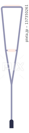 Axillary crutch icon. Medical equipment. Leg support Axillary crutch icon. Medical equipment. Leg support 137350261