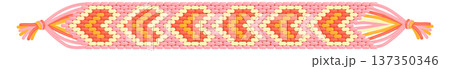 Heart pattern wristband. Hand craft lovely bracelet Heart pattern wristband. Hand craft lovely bracelet 137350346