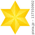 立体的なグラデーションの六角の星 137350902