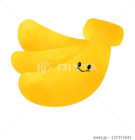 ごきげんフルーツ｜バナナイラスト 137351041