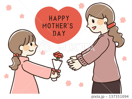 母の日のプレゼントイラスト 137351094