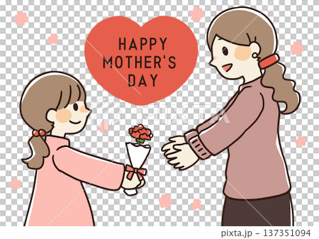 母の日のプレゼントイラスト 137351094