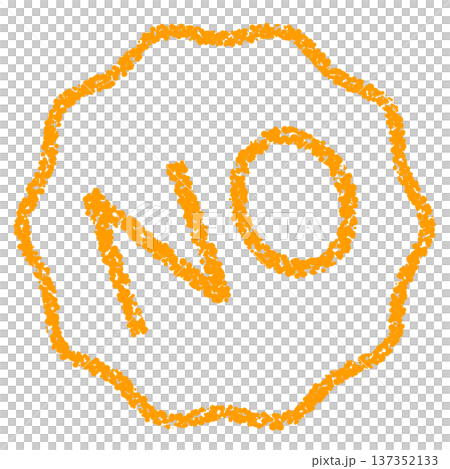 Crayon material, hand-drawn stamp-style letters, NO 137352133