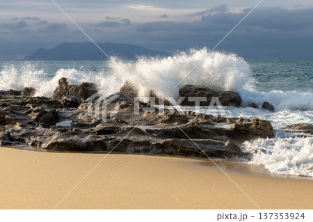 永田いなか浜 屋久島の海亀産卵地(冬 永田いなか浜 屋久島の海亀産卵地(冬 137353924