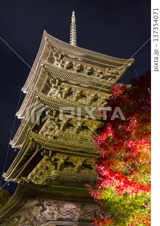 夜空に浮かぶ黄金塔 137354071