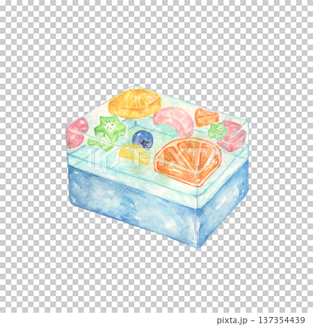 Fruit jelly watercolor 137354439
