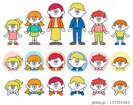 家族のイラストセット - アイコン 137355363