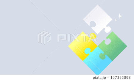 ジグソーパズルが完成するイメージの背景素材 137355898