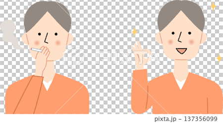 一個正在抽煙的男人和一個已經戒菸的男人 137356099
