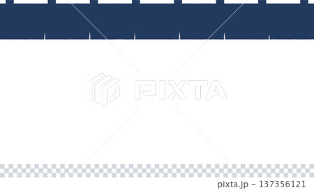 和風デザインの紺色のれんと市松模様の背景フレーム素材。和食店やお祭り、新春セールのバナーや告知に最適 和風デザインの紺色のれんと市松模様の背景フレーム素材。和食店やお祭り、新春セールのバナーや告知に最適 137356121