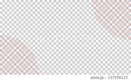 ピンクの市松模様の和柄フレーム。春のイベントやひな祭り、和菓子店の告知バナーに使い勝手の良い背景素材 137356123