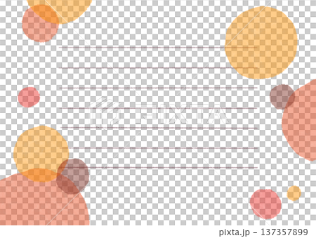 かわいい水玉模様の背景素材[罫線] 137357899