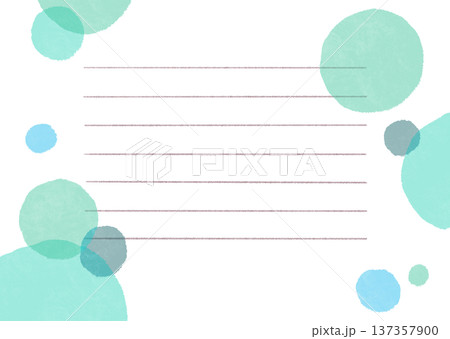 かわいい水玉模様の背景素材[罫線] 137357900
